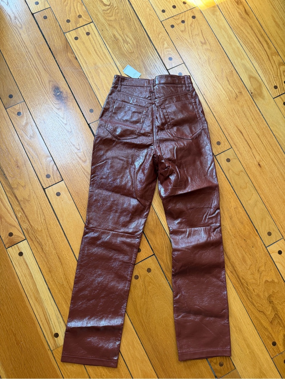 Abercrombie 90s straight vegan leather pants - Picture 3 of 3